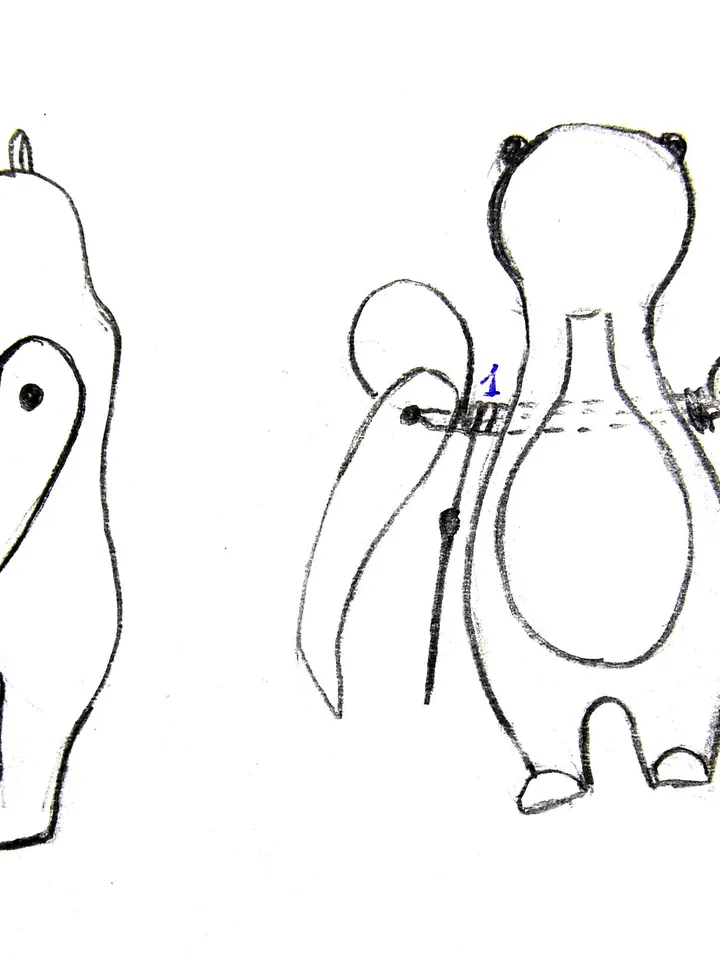 PDF E-pattern for 7.5" (19cm) Winter Bear/ Artist Teddy Bear Pattern/plump brown bear sewing instructions/anime bear toy