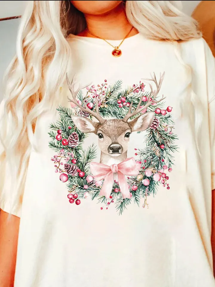 Coquette Reindeer,Christmas png,Christmas designs,Pink Christmas png,Christmas sublimation,Retro Holidays png,Holiday vibes png,Girly