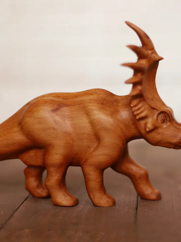 Wooden dinosaur Styracosaurus