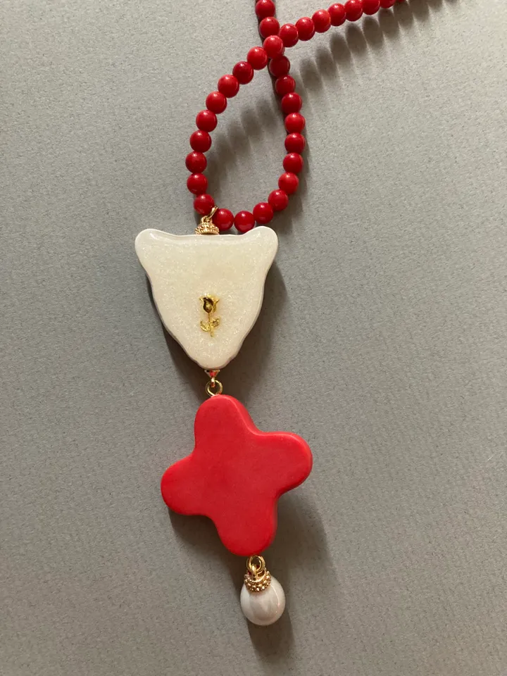 Necklace around the neck