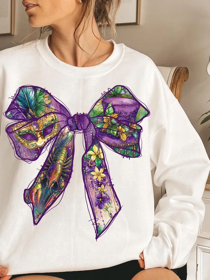 Mardi Gras Coquette Bow PNG, Coquette Mardi Gras Png, Fleur De Lis Png, Glitter, King Cake Png, Mardi Gras Beads PNG, Louisiana Crawfish Png
