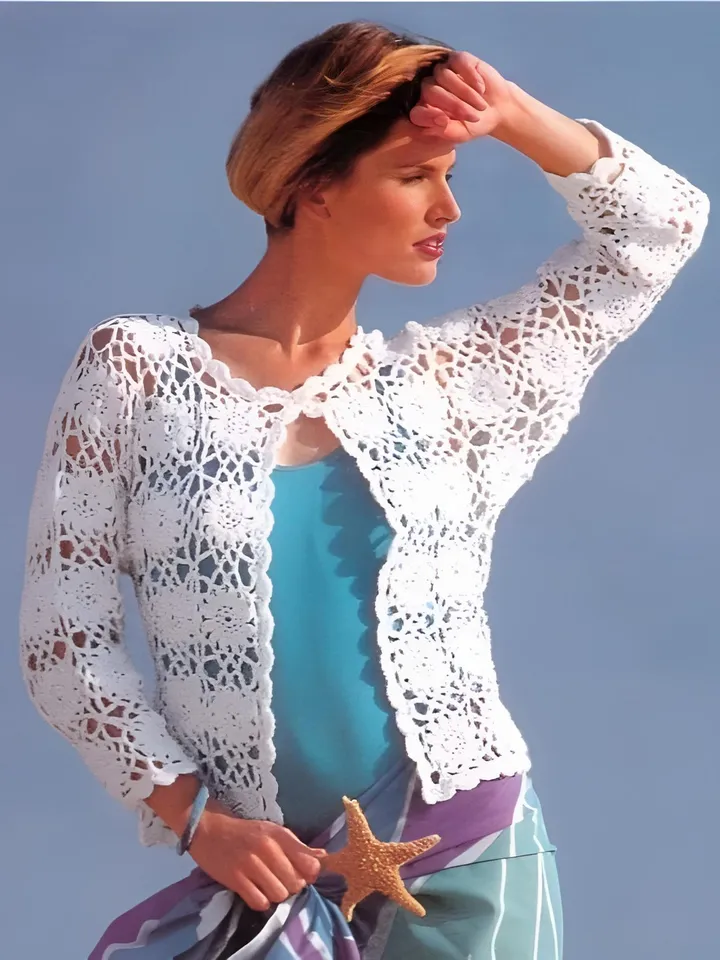Crochet pattern summer top /Womens Crochet Pattern mesh top/ crochet summer cardigan
