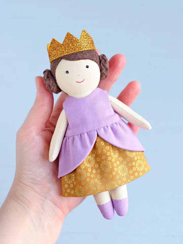 2 PDF Four 16 cm (6″) Mini Rag Dolls with Outfits Sewing Patterns Bundle