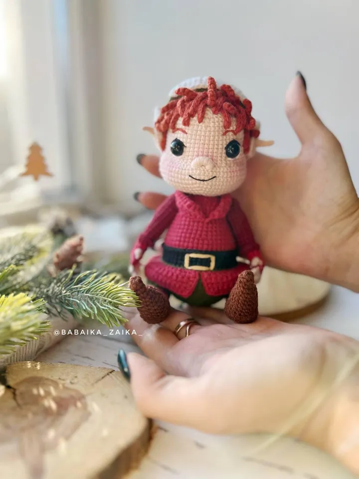 PDF Crochet Pattern Elf Bernard, Amigurumi Elf, Christmas ornaments, Christmas Decor, Amigurumi Christmas, Doll Pattern