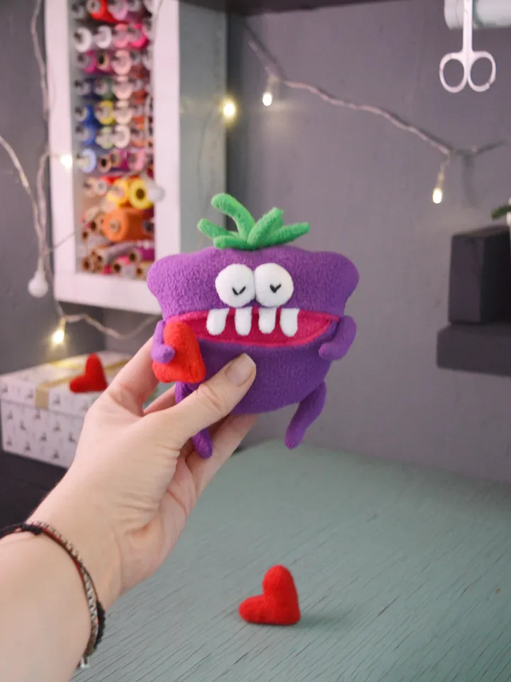 PDF Plush Toy Pattern – Fleece Softie Berry "Blackberry"