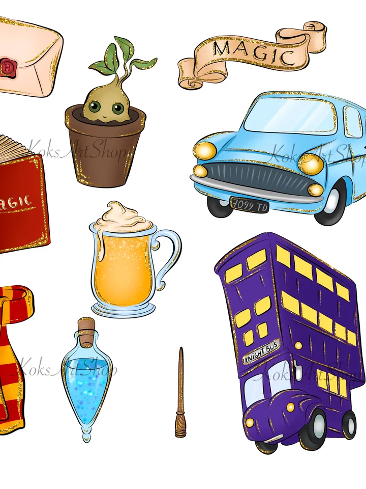 Wizard clipart, wizarding school clipart, magic clipart, magic school clipart, magic clip art, magic stickers, wizard stickers