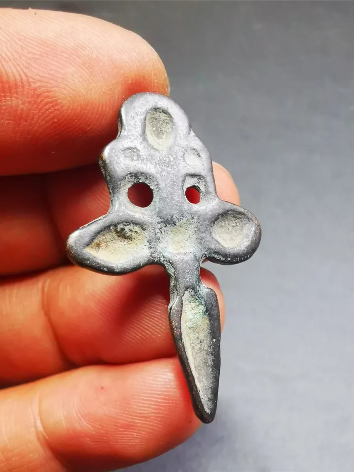 Gandhanra Vintage Phurba Amulet,Kila(Dorje Phurba) Pendant,Tibetan Budhist Ritual Implement,made of Thokcha,60 Years Old