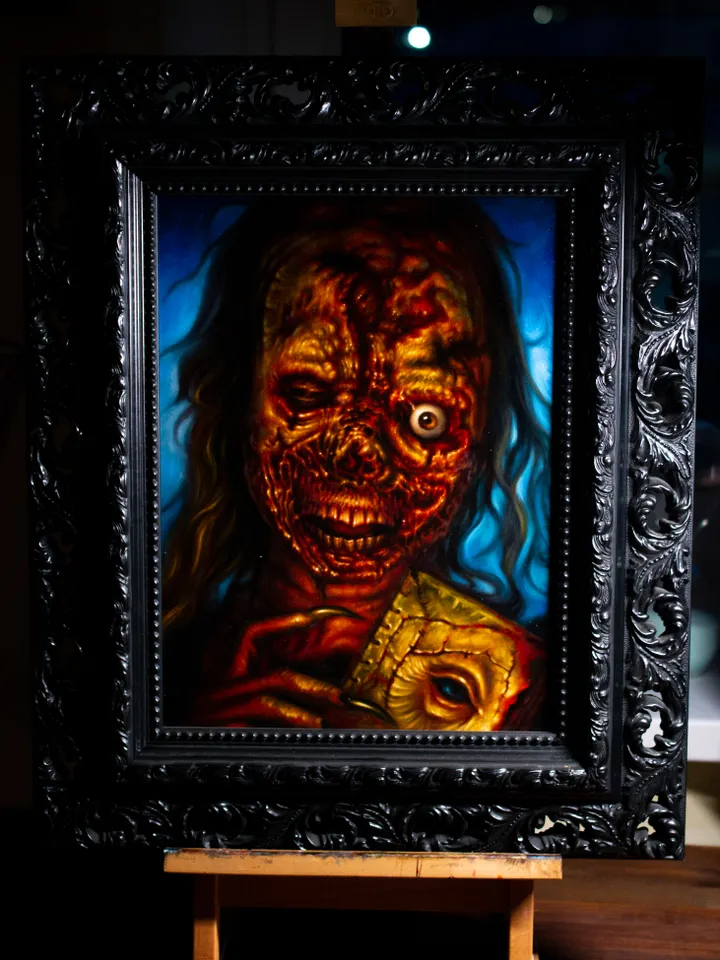 Original oil painting Cinderella curse