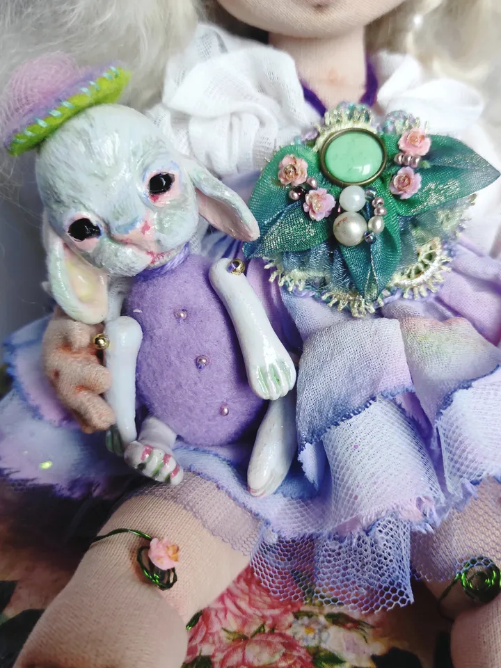 Elf textile doll. Flower Fairy.