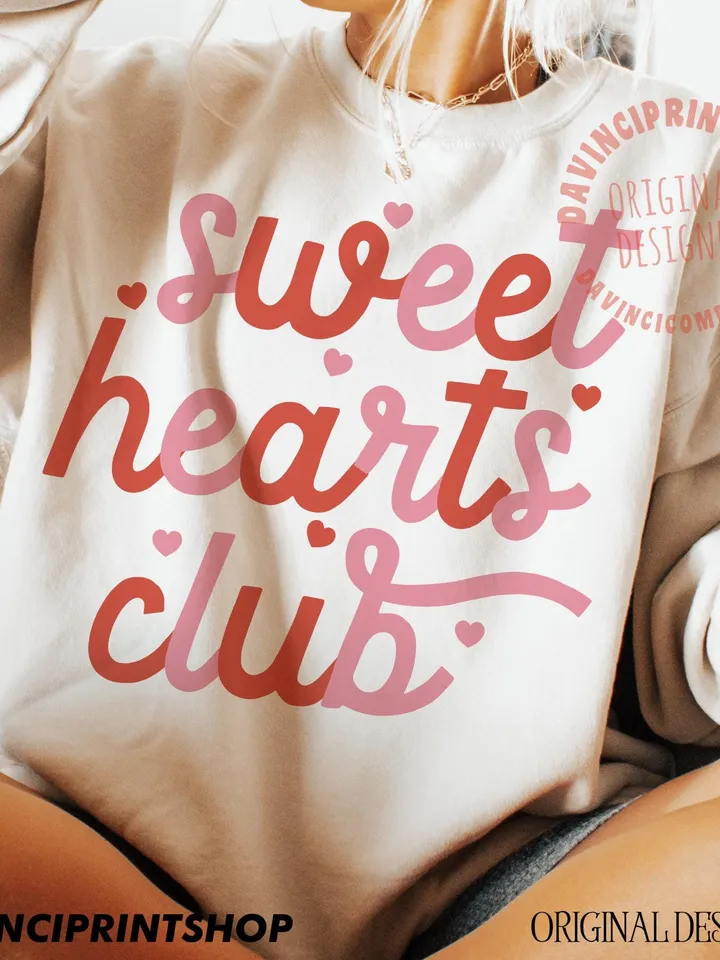 Retro Sweet hearts club png, Valentine shirt png, Kids Valentine png, Girls Valentines Day png, Retro Valentines png, Toddler Valentines png