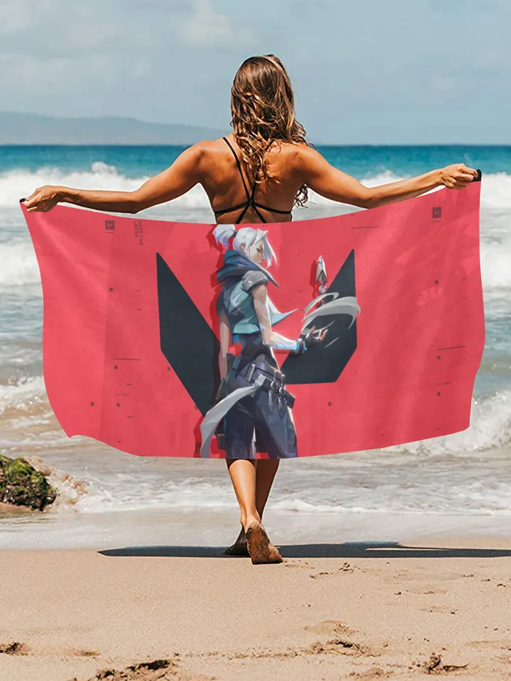 Jett in Valorant Beach Towel