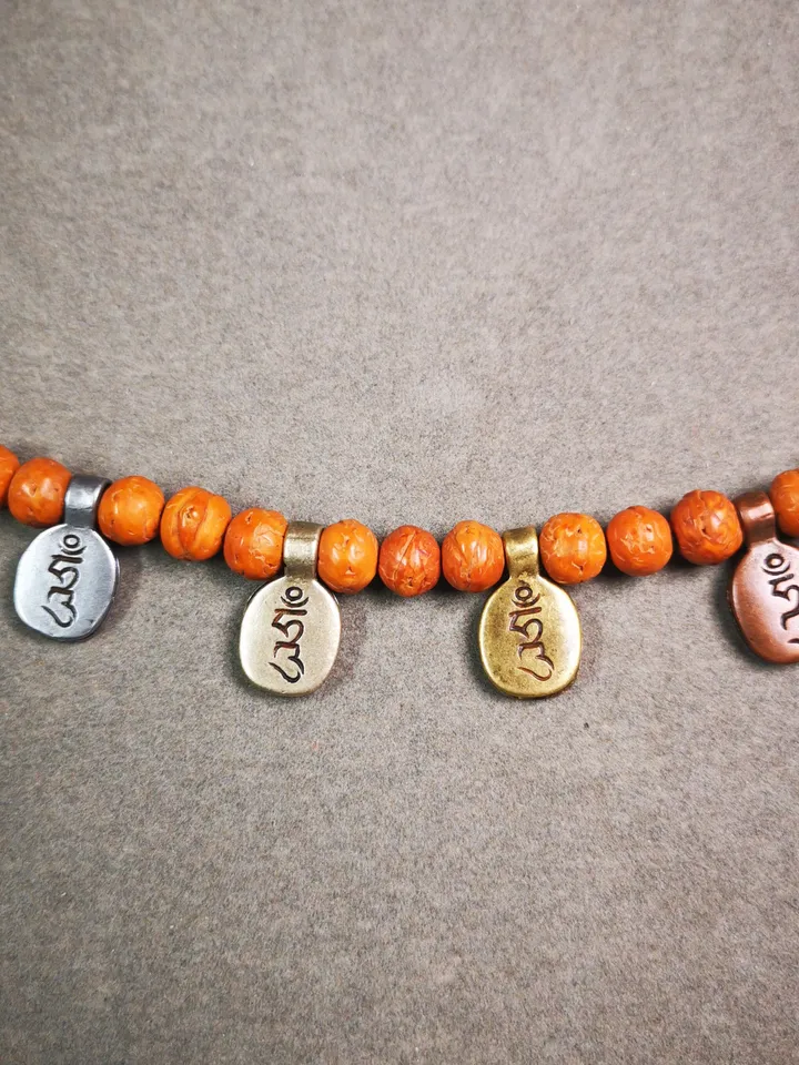 Gandhanra Handmade Buddhist Mala Counter Clip,Bum Counter Clip for Prayer Beads,Hum Letter,Mala Accessories