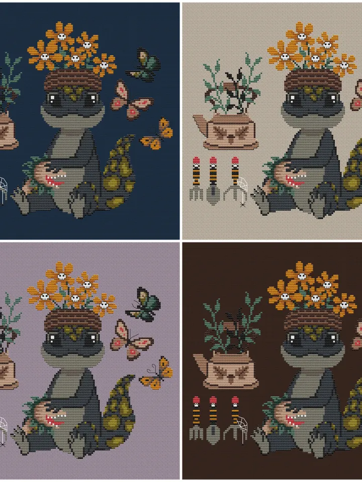 Stories of the Mornwood and Spooky gardener cross stitch pattern