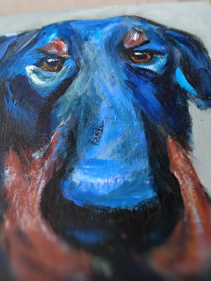The Jagdterrier - The Painting Of A Good Hunting Dog. The original acrylic painting.