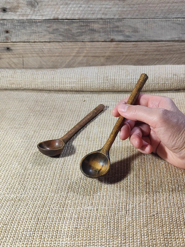 Handmade small wooden spoon, 9th anniversary willow wood, Dessert willow spoon, Measuring spoon, Wooden gift tea lovers