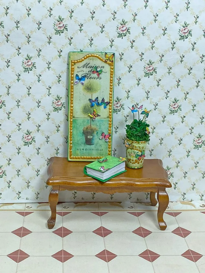 Tutorial.1:6.1:12. Accessories for a dollhouse. miniature dollhouse.