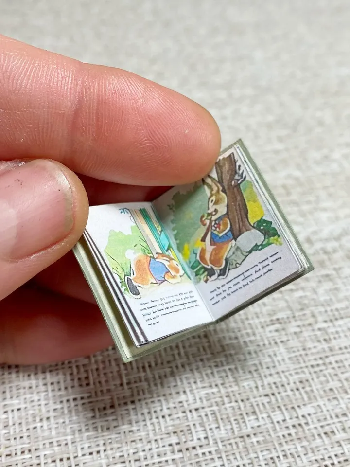 Miniature book for a doll. 1:12. Children's book for a dollhouse. Handmade.