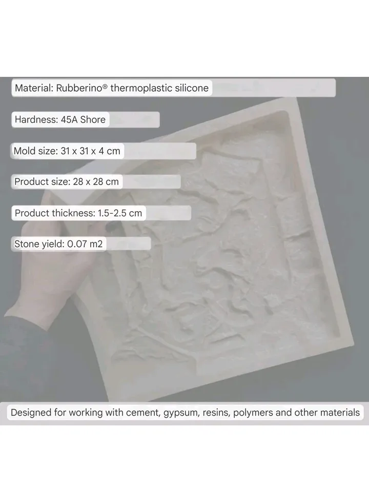 Form for panels and bas-reliefs "lion" silicone Rubberino®