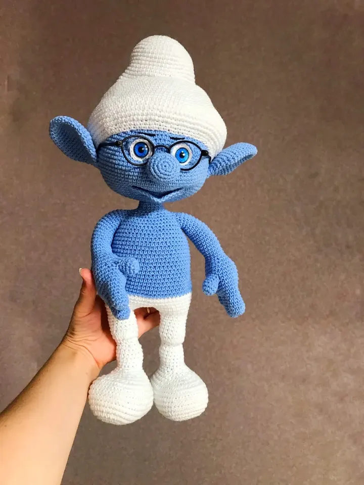 Digital Download - PDF. Crochet pattern Smurf. Digital Download - PDF toy tutorial