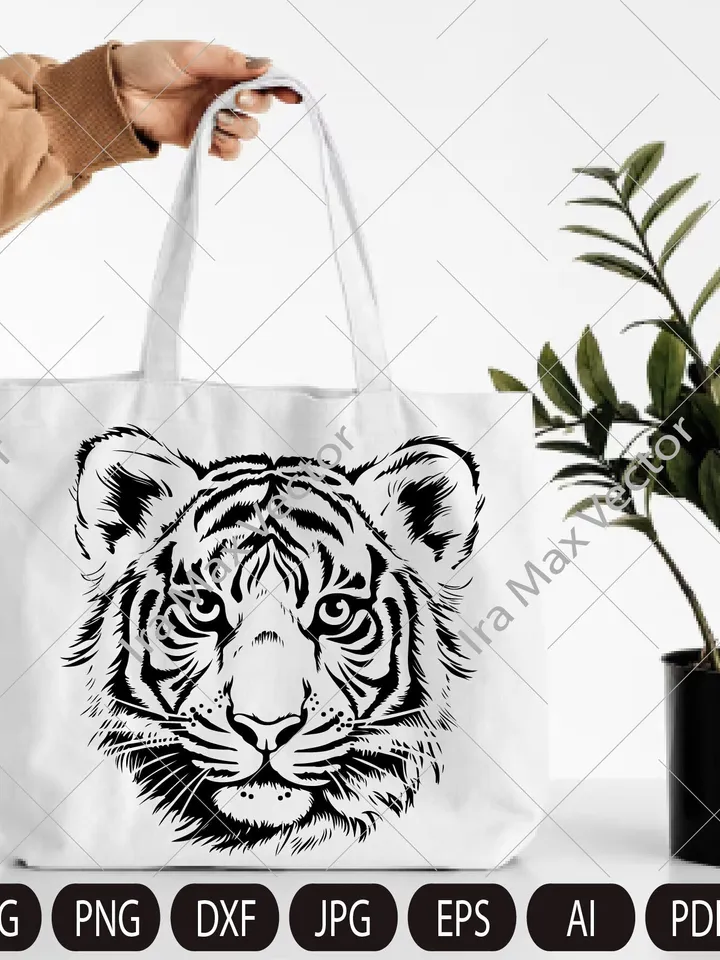 Tiger Svg, Tiger young svg, Tiger baby, Tiger Clipart, Tiger Png, Tiger Head, Tiger detailed , Tiger Silhouette, Animals Silhouette