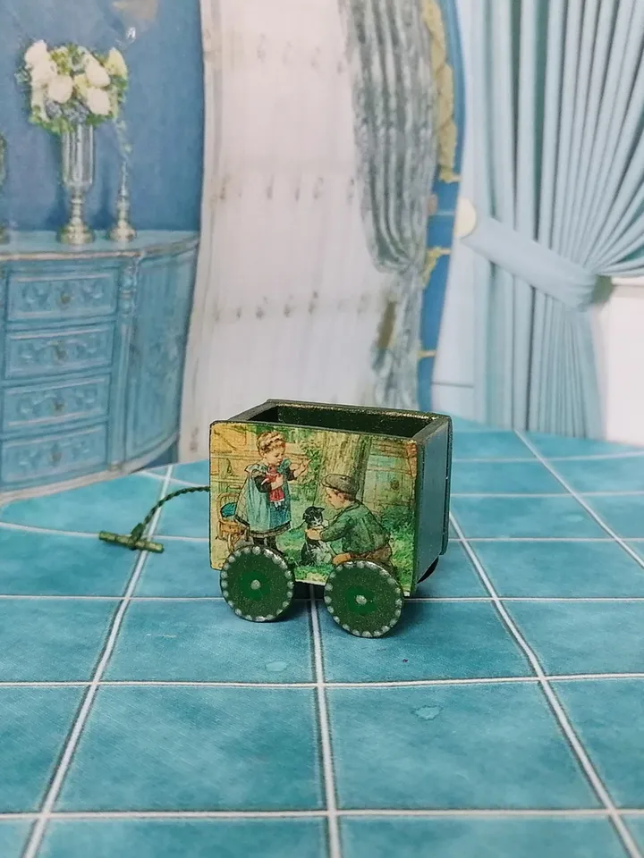 Trolley for dollhouse. Doll toy .1:12 scale.