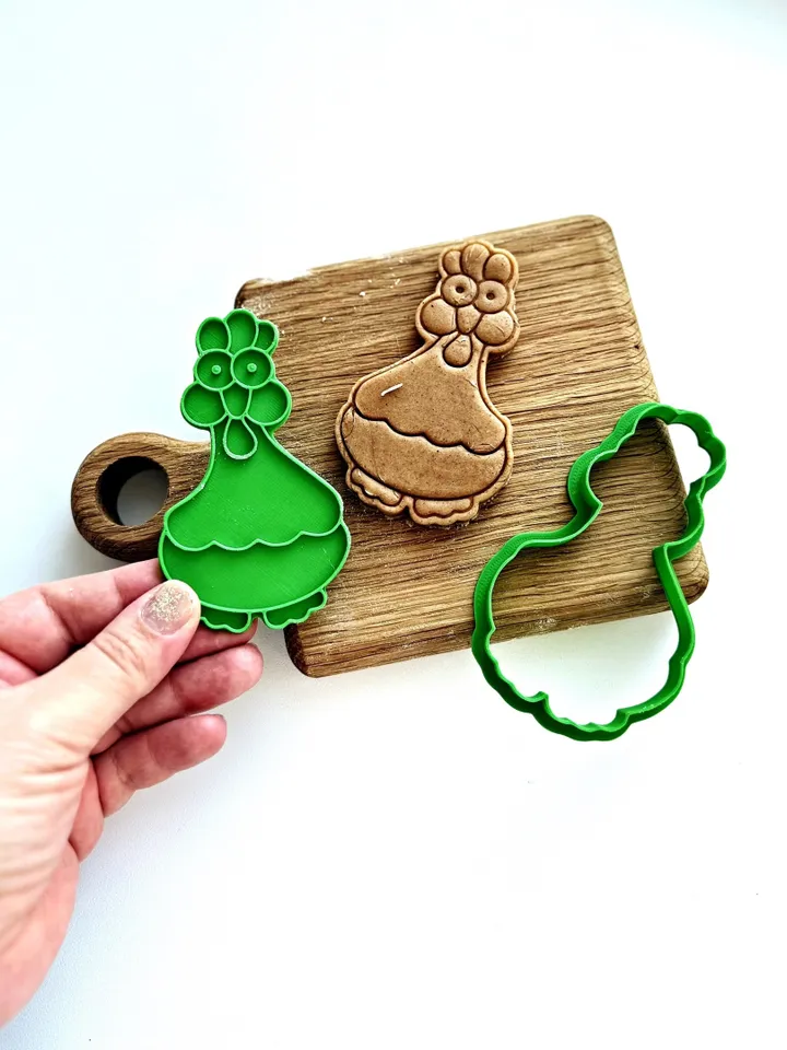 Easter cookie cutter Custom stamp for cake topper gingerbread decor cutters sugar cookies polimer clay