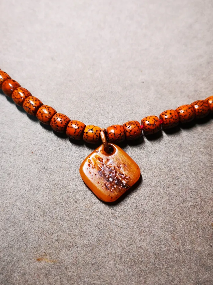 Yak Bone Carved Tibetan Alphabet OM,Mala Pendant,Bead Counter Clip,Prayer Bead Accessories,Gandhanra Tibetan Amulet