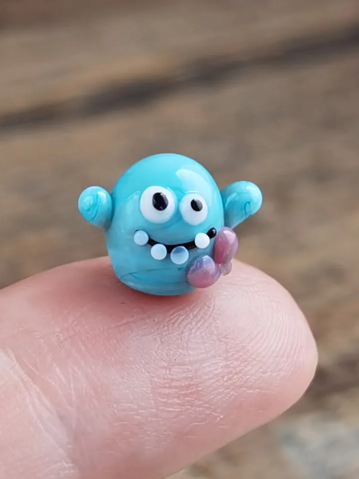 Tiny monster miniature glass monster figurine monster sculpture for terrarium decoration or fairy garden decor