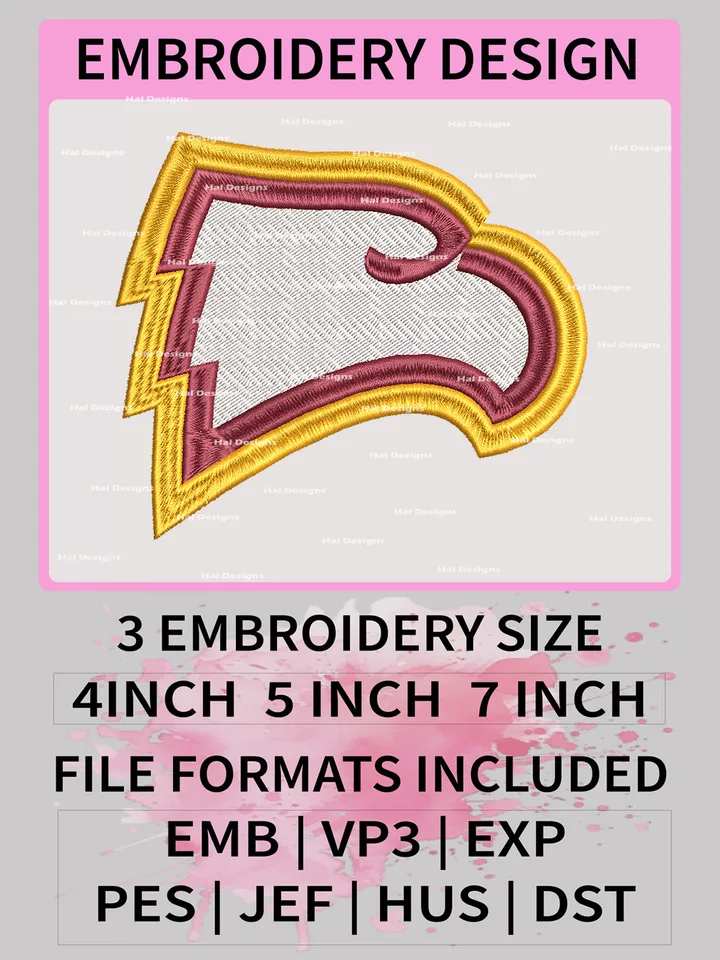 NCAA Winthrop Eagles Embroidery File, 3 Sizes, 6 Formats, NCAA Machine Embroidery Design, NCAA Logo, NCAA Teams
