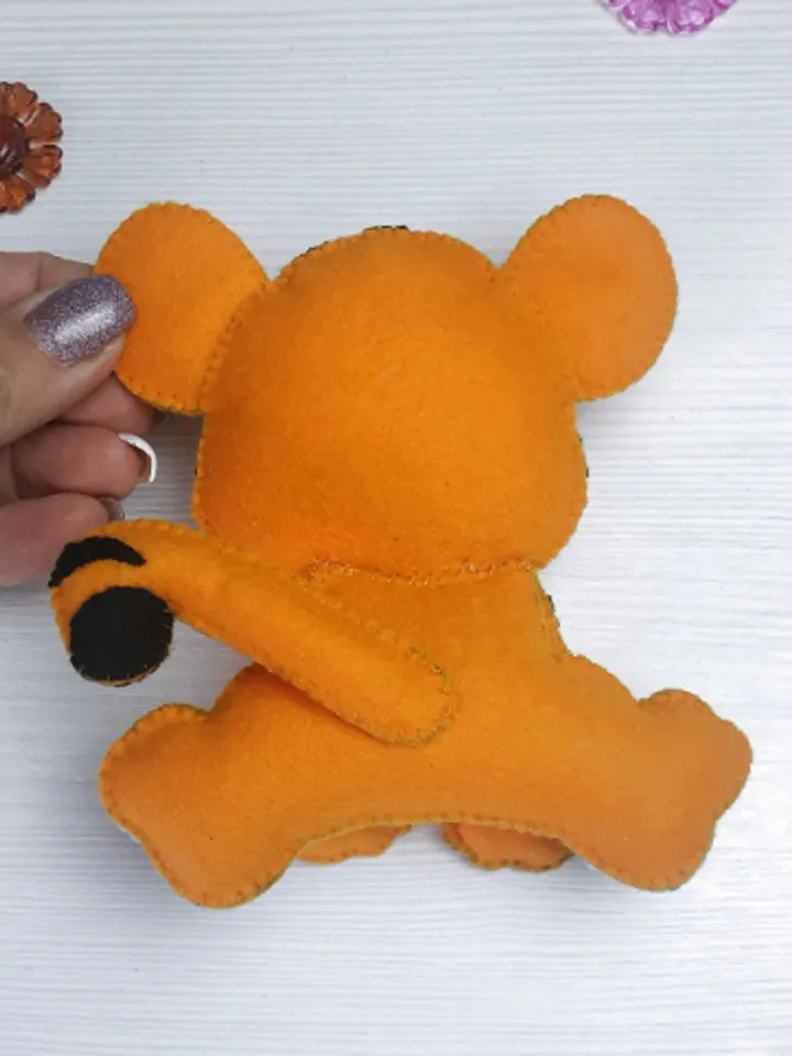 Tiger felt pattern, felt animals pattern, felt tiger toy, Christmas pattern, PDF sewing pattern, tiger Christmas ornament, plush tiger toy, safari nursery decor