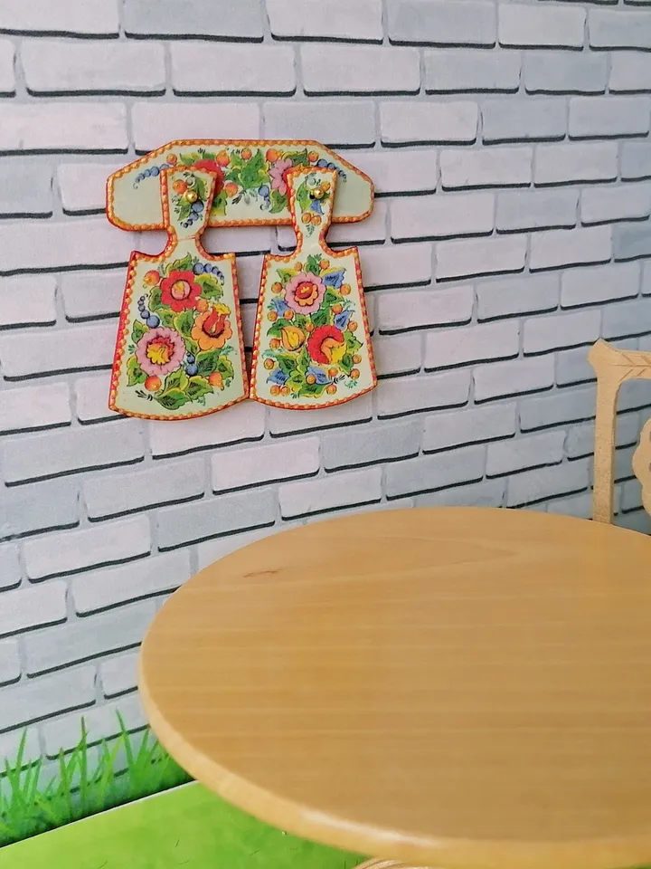 Puppet miniature. A set of boards for the doll's kitchen. 1:12. Handmade.
