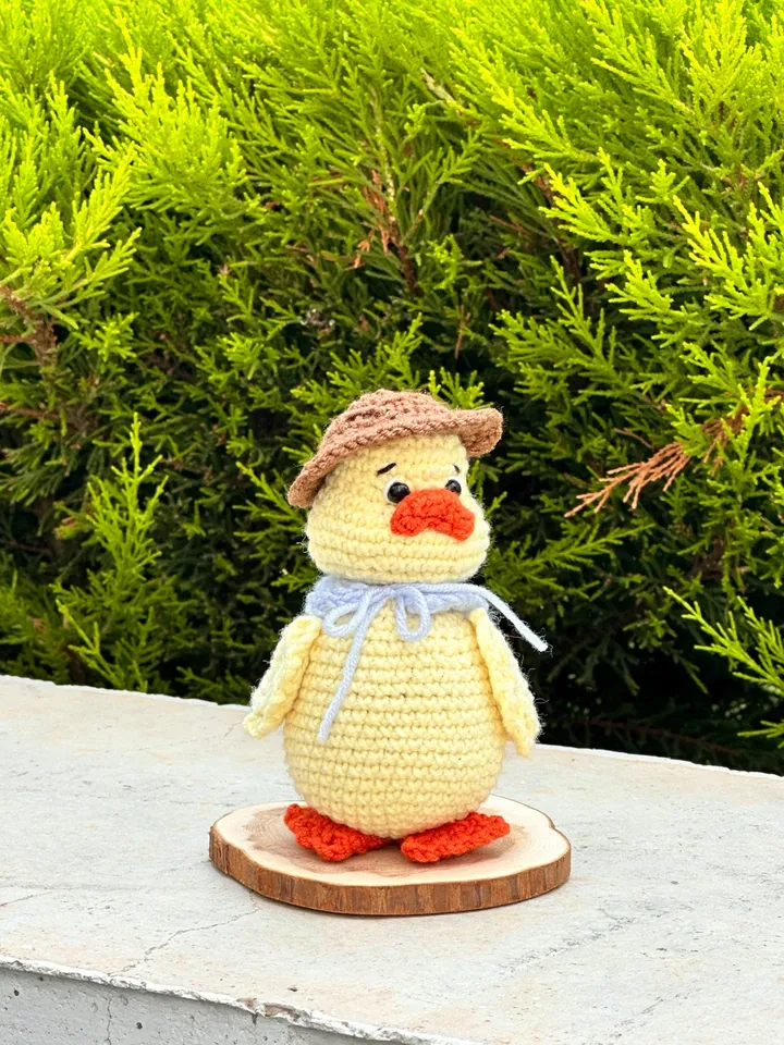PDF Goose with hat crochet pattern Duck Amigurumi pattern in Eng. Easter pattern, Duck Amigurumi, Crochet goose pattern, crochet duck bird