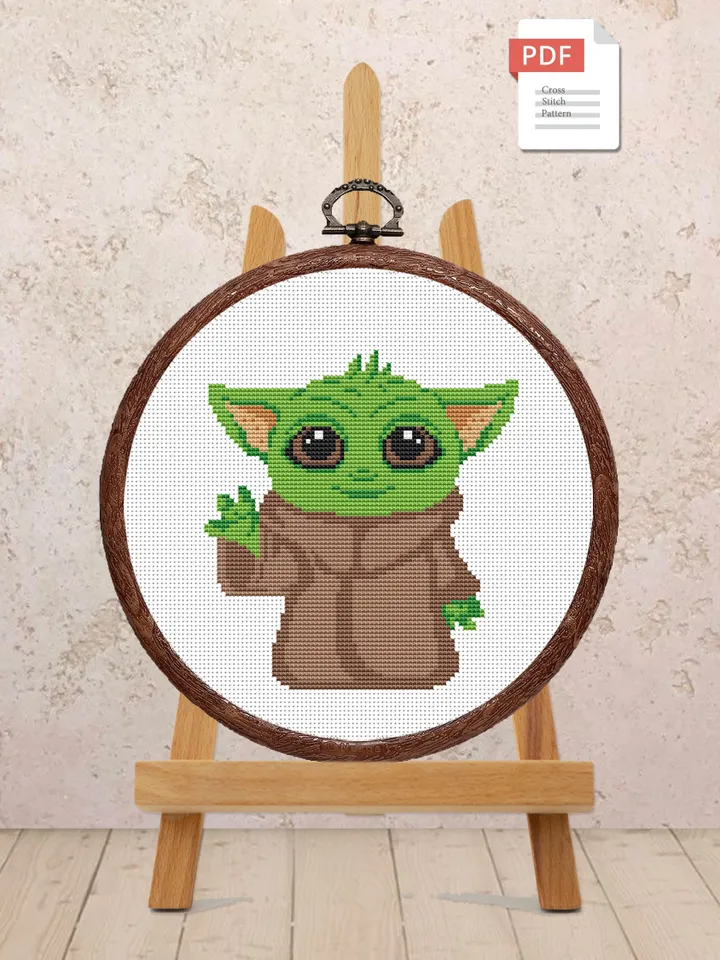 Baby Yoda Cross Stitch Pattern, Movies Cross Stitch Pattern, Movie Pattern, Wizard Cross Stitch Pattern, TV Cross Stitch Patterns #mv021