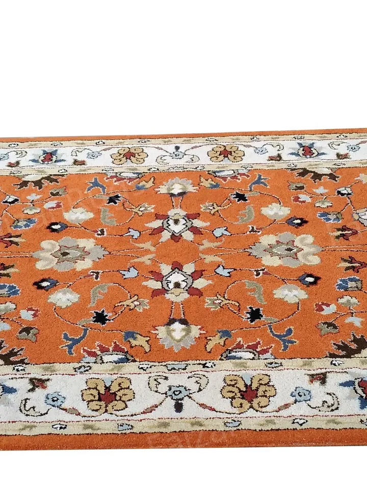 8x10 Abushan Floral Rug Hand Tufted Area Rug Handmade 100% Wool Carving Rugs for Home Living Dining Bedroom Office 8x10 8x11 9x12 12x15
