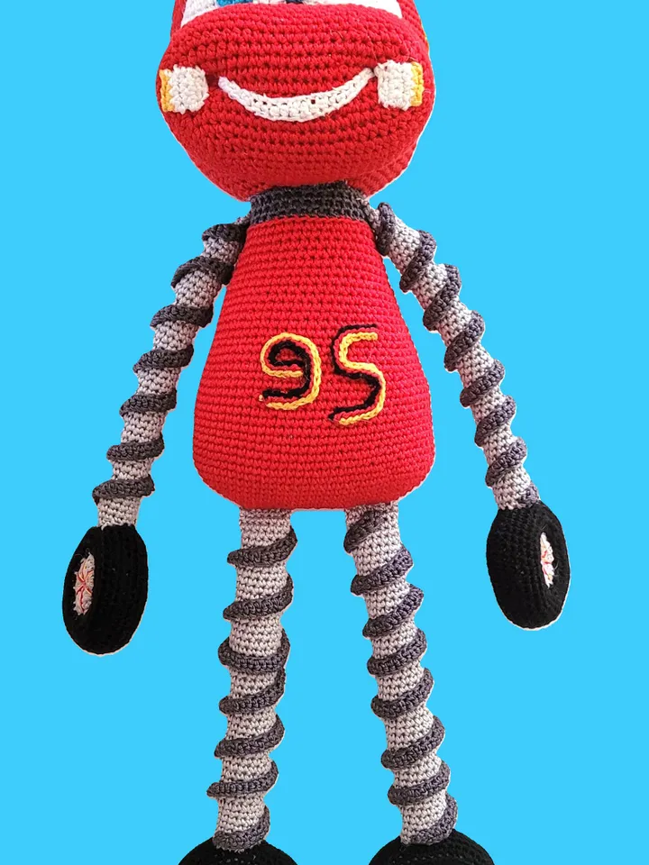 PDF Crochet PATTERN McQueen Lighting ("CARS")