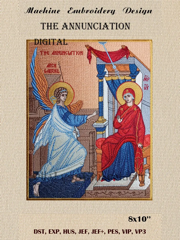 The Annunciation embroidery design