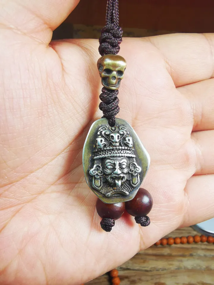 Gandhanra Handmade Tibetan Buddhist Amulet,Shri Devi,Drashi Lhamo,Zashi Lhamo Charm Pendant