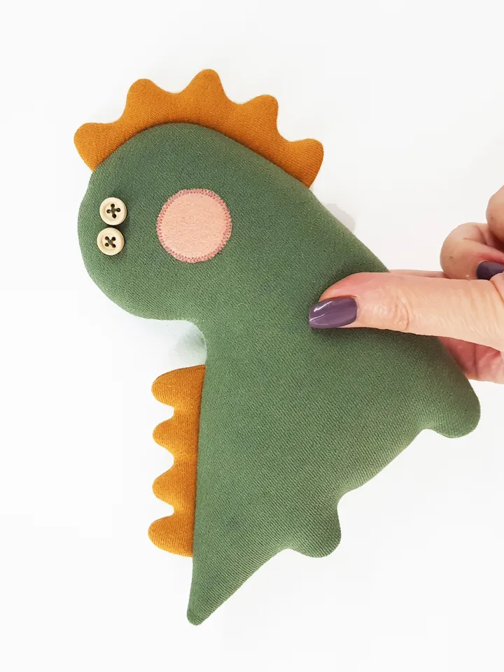 Dinosaur Sewing Pattern pdf, digital tutorial in english, stuffed animal diy