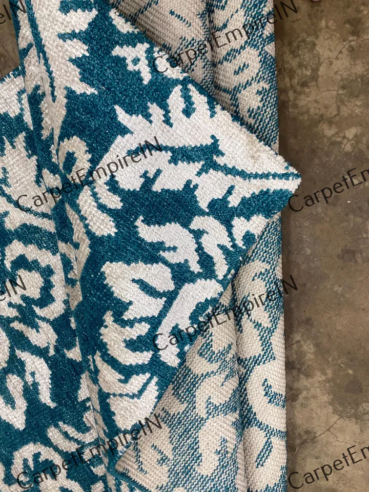 Exquisite Blue Modern Oushak Hand Knotted Rug 4x6, 5x8, 6x9, 8x10, 9x12, 10x14 ft Handmade Rugs for Living Room - Antique Contemporary rug