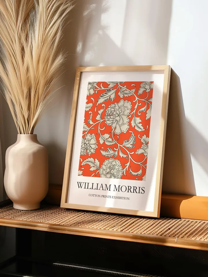 William Morris Inspired Digital Wall Art Vintage Textile Poster Museum Style Home Print Classic Interior Pattern Gift Decoration Download