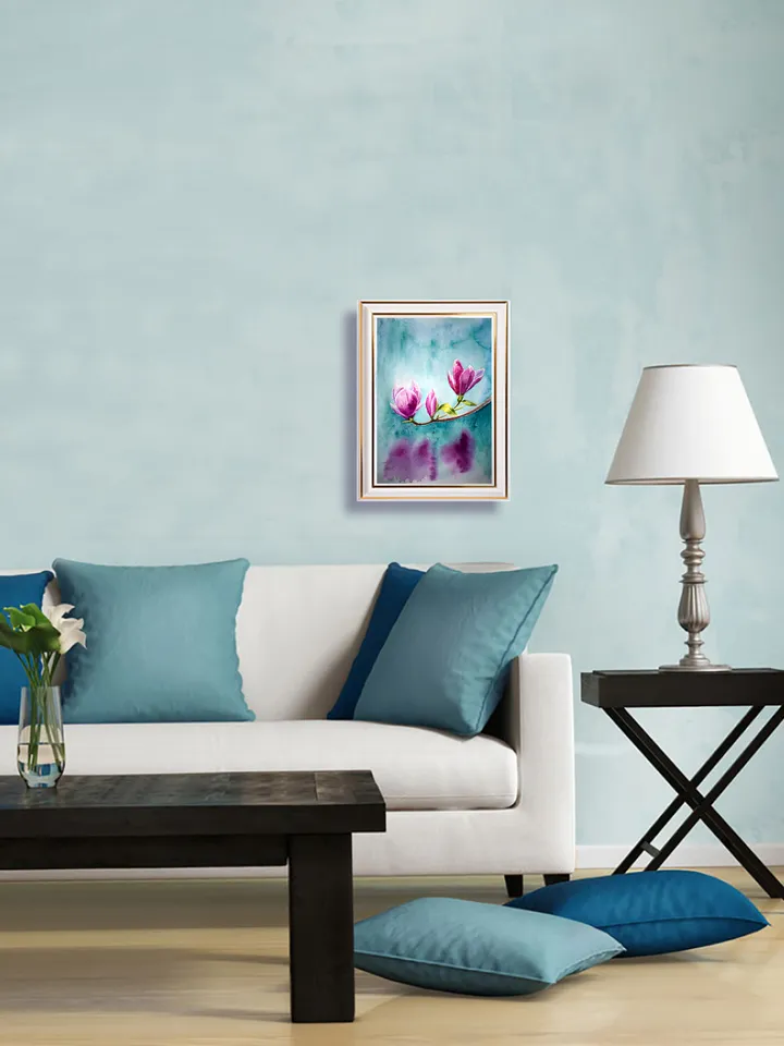 Magnolia flower love soul music abstract home wall decor, Clipart JPG, original Digital Art by AeroDreamSoul