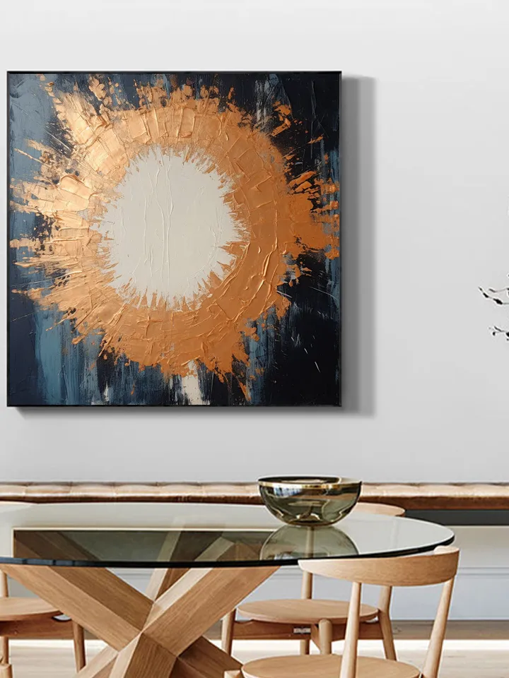 Original Gold Oil Painting On Canvans, Abstract Texture Acrylic Painting, Custom Painting, Large Wall Art Home Wall Decor Painting For Hotel