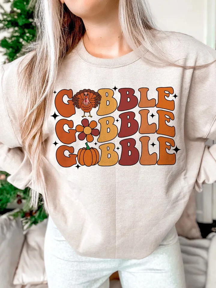 Gobble gobble svg png, Thanksgiving Gobble Png, Turkey png, Family Sweatshirt, Thanksgiving svg png,family, Turkey Day Png