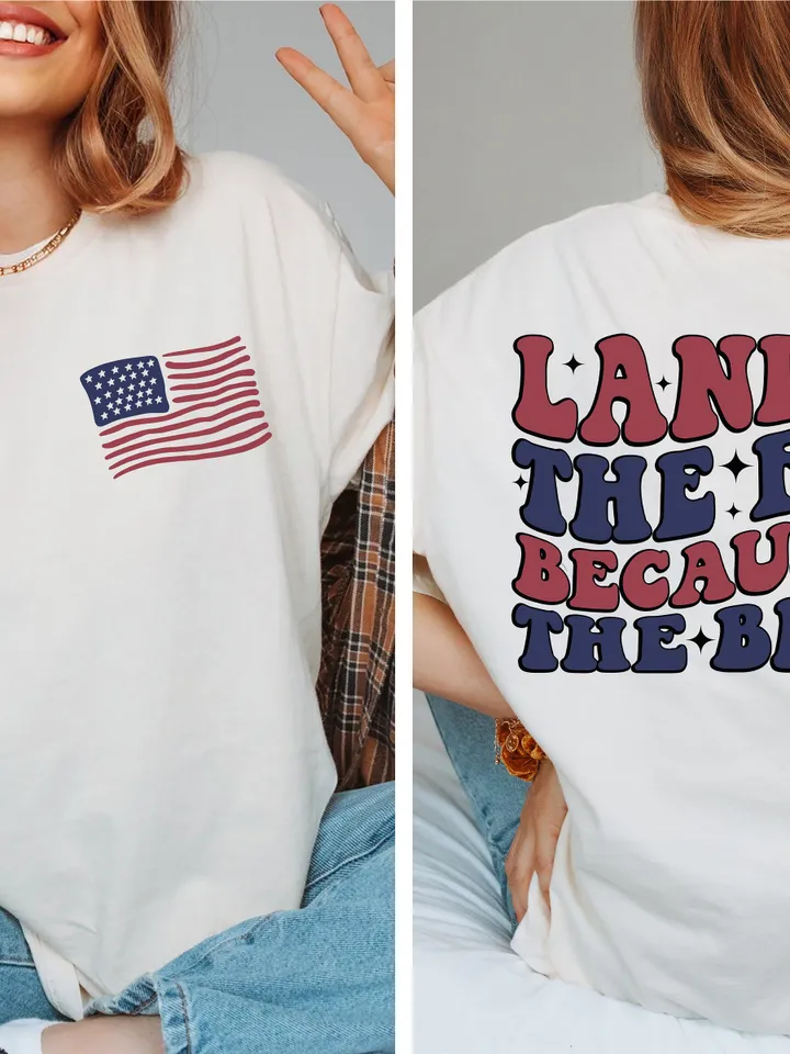 Land of the Free Because of the Brave Svg, 4th of July Svg, 4th of July png, America Svg, America png, Independence Day Svg, USA Svg, pocket