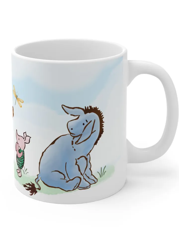 Winnie the Pooh Mug, Classic Pooh Cup, Cute Character Coffee Mug, Novelty Tea Cup, Gift for Pooh Bear Fans, Collectible Kitchenware