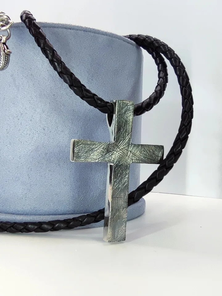 Cross without crucifix with cord included