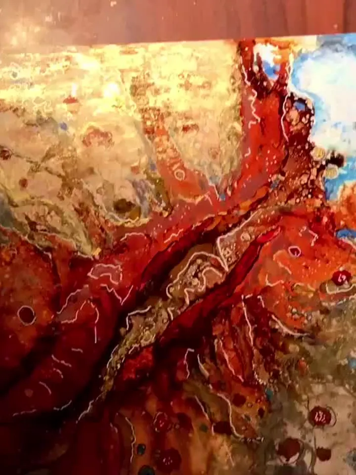 Abstract butterfly original alcohol inks mix media painting on yupo paper, handmade gift,wall decoration,colourful abstract art.