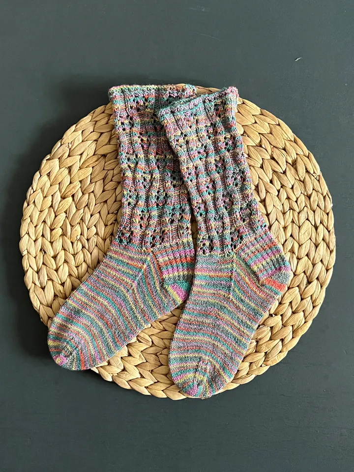 Handmade knitted womens socks/ Warm knitted accessory
