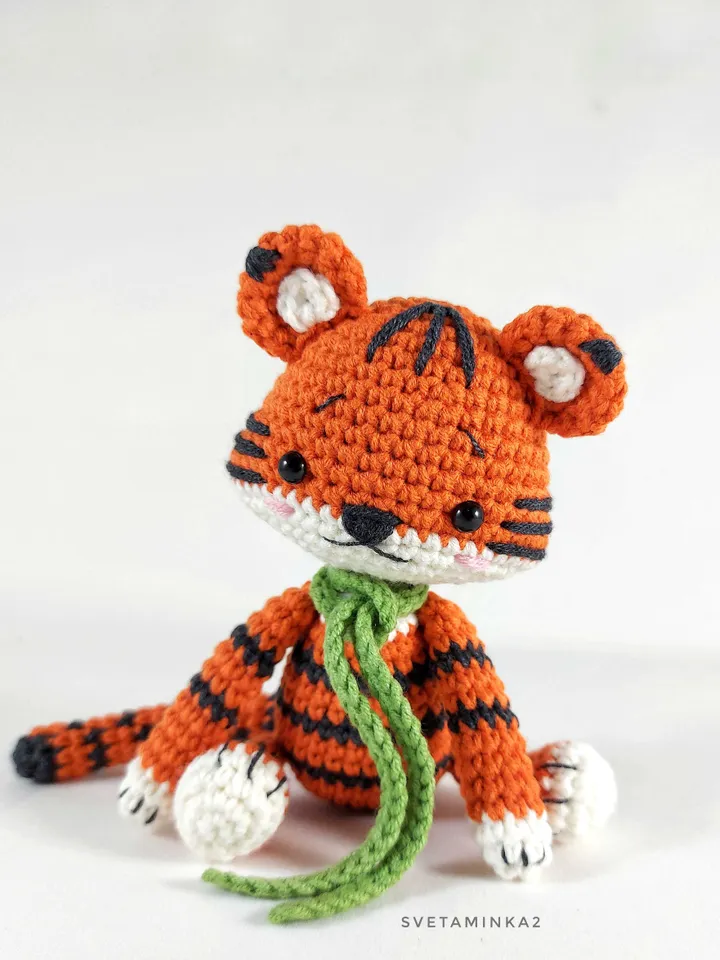 Tiger Crochet Pattern Amigurumi Tiger Cub Cute Animal Toy. Digital Download. PDF.