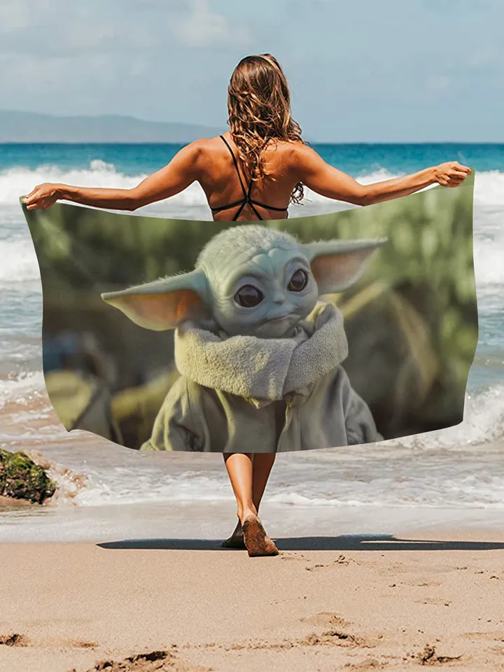 Baby Yoda Beach Towel